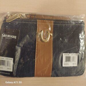 True Religion Denim Wristlet Pouch NWT